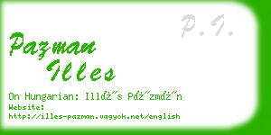 pazman illes business card